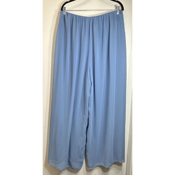 Alex Evenings Women’s Dress Pants 2X Blue Wide Leg Pull On Lined Elastic Waist - Picture 5 of 11
